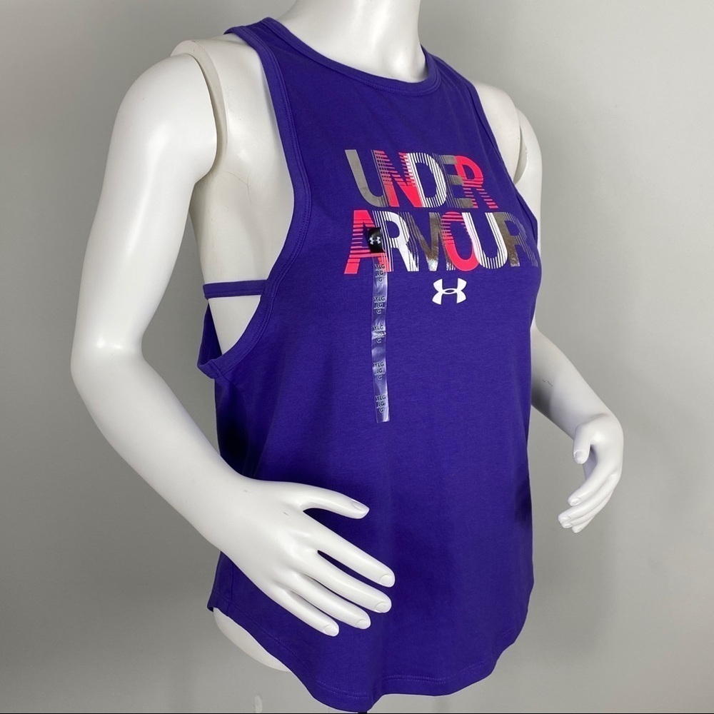 Under Armour  Heat Gear Sports Girls Muscle Tee